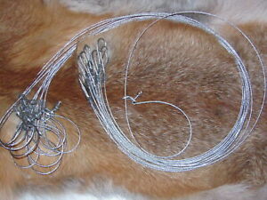 6 Survival Snare good for mink/rabbit size 36"x 1/16(trapping,traps,snares)SALE