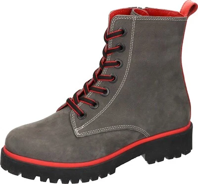 Piazza Stiefel Damen Leder Stiefeletten 960143-04 B09V7KZP5Y rot grau Gr. 36-42
