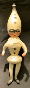 ORNAMENTO NATALIZIO IN VETRO ITALIANO VINTAGE - BALLERINO PIERROT! - Foto 1 di 9