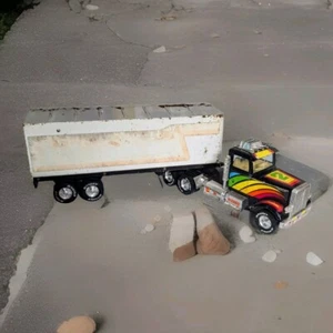 O1 Nylint Cadet Freightliner RACE RIG Semi Truck & Trailer Pressed Steel 24" - Picture 1 of 13