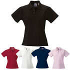 Women's Classic Polo Top Short Sleeve T-Shirt Plain Shirt 100% Pima Cotton