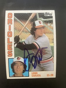 1984 Topps #578 Lenn Sakata Baltimore Orioles  Signed Card Autographed