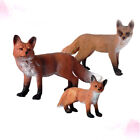 Kids Fox Figure Toys Family Animals Model Table Decoration Plush Toys