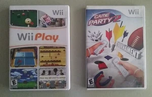 Wii Play + Game Party 2 Nintendo Wii 2000's Video Games Complete - Picture 1 of 9