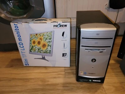 Used Desktop Computer pc with keyboard instructions check photos information too - Image 1 of 4