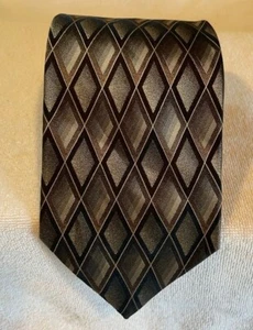 Croft & Barrow Designer Men's Black, Gray, Copper Neck Tie NWOT.  100% Silk - Picture 1 of 3
