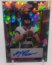 2023 LEAF VIVID TECHNICOLOR MAX DUGGAN SILVER ICE AUTO 2/9 TCU CHARGER Rookie RC