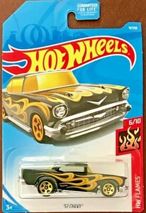 Hot Wheels 2019 HW Flames #6/10 '57 Chevy #FYF17 1:64 Scale - Picture 1 of 1
