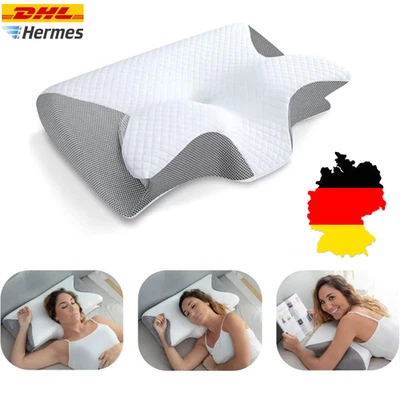 Memory-Schaum Nackenkissen – 2-in-1 Orthopädisches Kissen gegen Nackenschmerzen - Bild 1 von 4