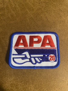 APA Hat Cap Snap Back Mens Red White Blue Billiards Pool League 8 Ball 20 Patch - Picture 1 of 1
