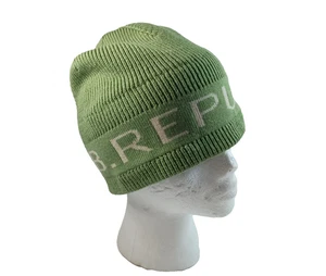 Banana Republic Beanie Strickmütze Mütze grün Wolle Fleece gefüttert One Size Erwachsene Logo - Bild 1 von 8