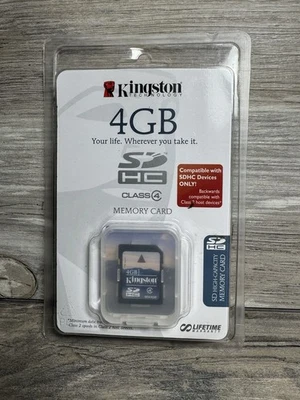 Kingston 4 GB SDHC Memory Card Class 4 SD4/4GBKR - Image 1 of 2