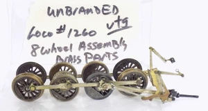 VTG/ HO/ UNBRANDED / LOCOMOTIVE #1260 / 8 WHEEL ASSEMBLY / GEARS / BRASS PARTS - Picture 1 of 6