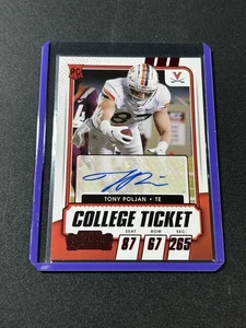 2021 Panini Contenders Draft Picks - Tony Poljan #316 Game Ticket Red Auto E3 - Bild 1 von 2