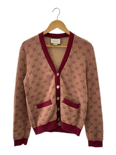 Gucci Cardigan (Leggero) S Lana ROSSO Modello All Over 572631 XKAKV