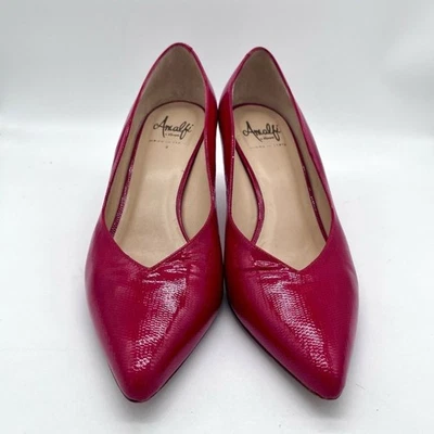 Saltos italianos de couro vermelho Amalfi para namorados 8,5 - Imagem 1 de 4