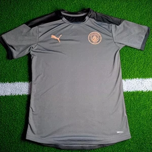 MANCHESTER CITY PUMA TRAINING SHIRT BOYS 12-13 - RARE RETRO FOOTBALL JERSEY - Foto 1 di 8