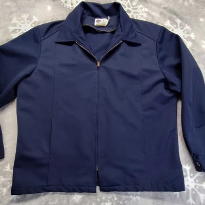 RIVERSIDE FLEXBAC Men's 46L Blue Lightweight Work / Shop Jacket - Made in USA - Image 1 of 4