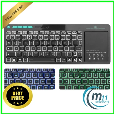 Bluetooth 5.0 Tastatur mit Trackpad | 2-LED-Beleuchtung | Deutsches Layout - Bild 1 von 4