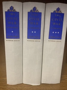 The Civil War: A Narrative by Shelby Foote 3 Volumes 1958/63/74 Hardcover Books - Picture 1 of 10