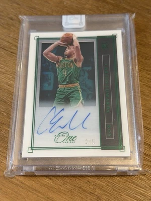 Panini One and One Carsen Edwards Rookie Autographs Green /5 - Image 1 of 2