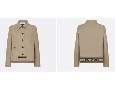 $3200 CHRISTIAN DIOR CARO КУРТКА ПОДПИСЬ ЛОГОТИП БЕЖЕВЫЙ ХАКИ ТРАНШЕЯ 36 4 FIT 38 6 - Изображение 1 из 4