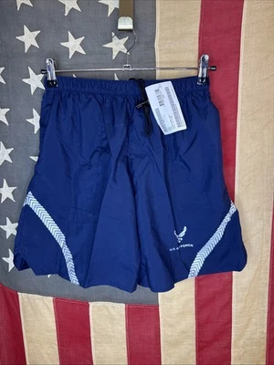 Novo Shorts Masculino Pequeno Força Aérea PT Azul Forrado Cueca USAF Treinamento Físico B916 - Imagem 1 de 4