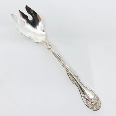 Tenedor de helado Hanover (1901) de Wm Rogers (Oneida) plateado de 5,5" con monograma Foto 1 de 4