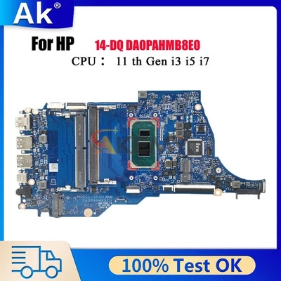 Laptop Motherboard For HP 14-DQ 14S-DQ DA0PAHMB8E0 DA0PAHMB8F0 i3 i5 i7 11th - Image 1 of 4