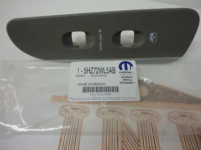 2002-2005 Dodge Ram Quad Cab переключатель пассажирского окна отделка ободок серо-коричневый OEM новый - Изображение 1 из 3