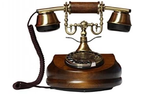 Opis 1921 Cable - Modell A - Retro Telefon aus Holz und Metall Telefon mit echte - Zdjęcie 1 z 6