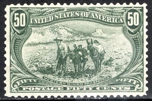 US Stamp Scott #291, 50c, Trans-Mississippi, MNH, NG, XF/Superb, SCV$1,750.00 - Picture 1 of 2