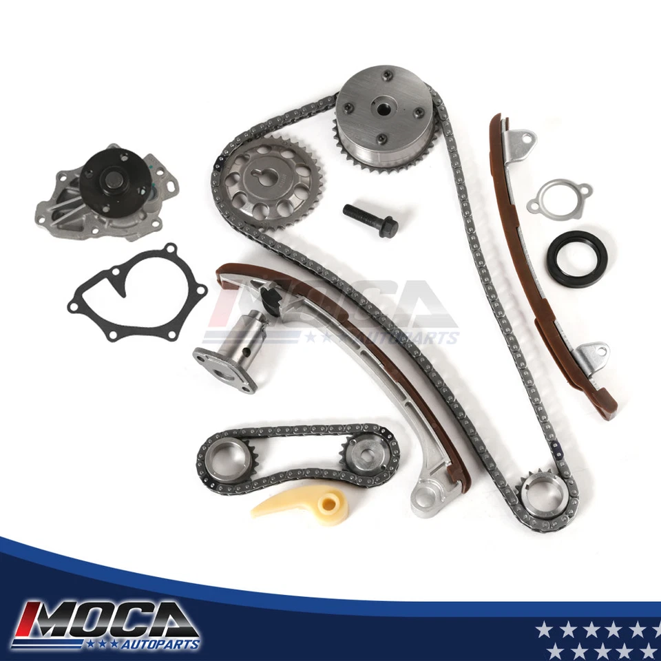 Kit de cadena de distribución + bomba de agua de piñón VVT-i para Toyota Scion 1AZFE 2AZFE 01-09 Foto 1 de 4