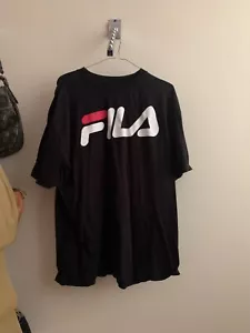 Herren-T-Shirt Fila Designer kurzärmelig Rundhalsausschnitt lässig schwarz - Bild 1 von 1