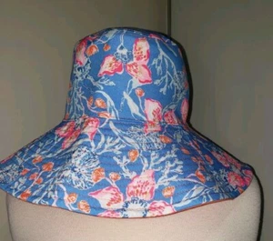 Lilly Pulitzer Sun Hat UPF 50 Multi Bahamian Rhapsody Reversible One Size. New - Picture 1 of 13