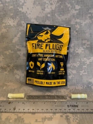 Black Beard Fire PLUGS - (50) Fire Starting Tinder Plugs  - Made in the USA - Image 1 of 3