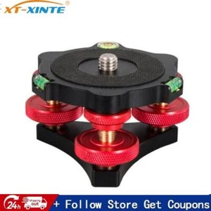 BGNING Base niveladora de cabezal de cámara de aleación de aluminio nivelador de precisión de triple rueda