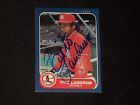 Tito Landrum 1986 Fleer Signed Autographed Card #41 St. Louis Cardinals