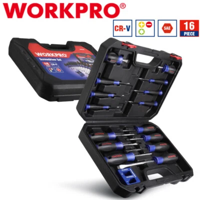 WORKPRO 16PIECE Magnetic Screwdriver Torx Slotted Phillips Precision Screwdriver - Image 1 of 4