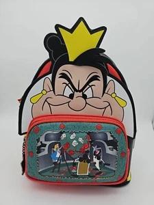 Disney Loungefly VILLIANS Alice im Wunderland Herzkönigin Mini Rucksack NEU! - Bild 1 von 6