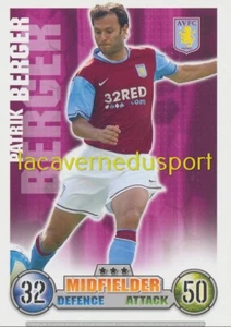 027 PATRIK BERGER # ASTON VILLA TOPPS PREMIER LEAGUE 2007 2008 MATCH ATTAX - Picture 1 of 1