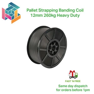 Pallet Strapping Banding Coil 12mm 260kg Heavy Duty *FREE NEXT DAY DELIVERY* - Picture 1 of 5