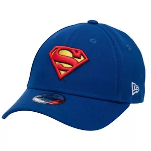 Superman Classic Logo Youth New Era 9Forty Adjustable Hat Blue - Picture 1 of 6