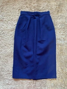 Neu mit Etikett Delpozo blau Baumwolle Bleistift gefütterter Midi-Rock Größe 36 - Bild 1 von 4