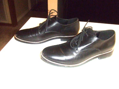 Оксфордские туфли Eileen Fisher из черной кожи на шнуровке размер 9,5 М. Изящный! - Изображение 1 из 4