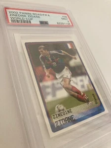 2002 Panini Road to World Cup ZINEDINE ZIDANE ROOKIE Sticker POP 6 PSA 9 MINT - Picture 1 of 10