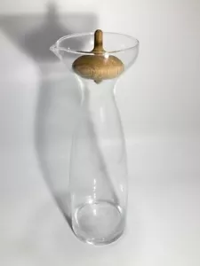 Georg Jenson Alfredo Carafe, 1L 32 cm Glass with Oak Stopper - Picture 1 of 11