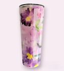 Tall Traveling Tumbler Cup Metal Floral Drink Water Coffee Tea  Hydrate 