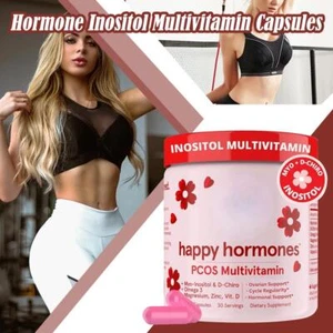 120pcs HAPPY HORMONES PCOS Multivitamin Prebiotic Probiotic Blend Vaginal Health - Picture 1 of 12