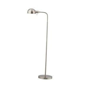 Nova - Adjustable Floor Lamp with Flexible Gooseneck and Brushed Nickel - Picture 1 of 8